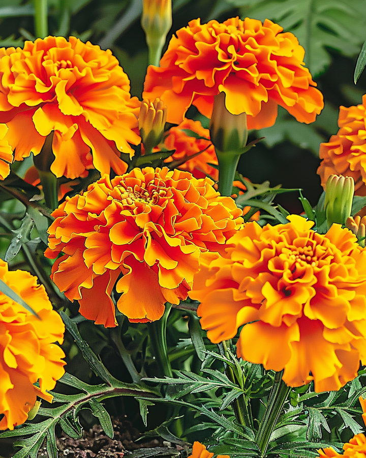 Fransk tagetes Bolero frön (Tagetes patula) – ettårig blomma