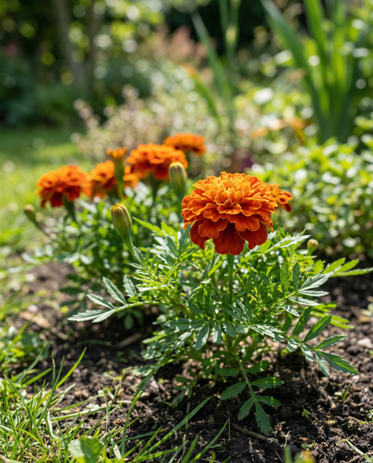 Fransk sammetsblomma Tangerine (Tagetes patula) – ettåriga blomsterfrön från SeedsChoice