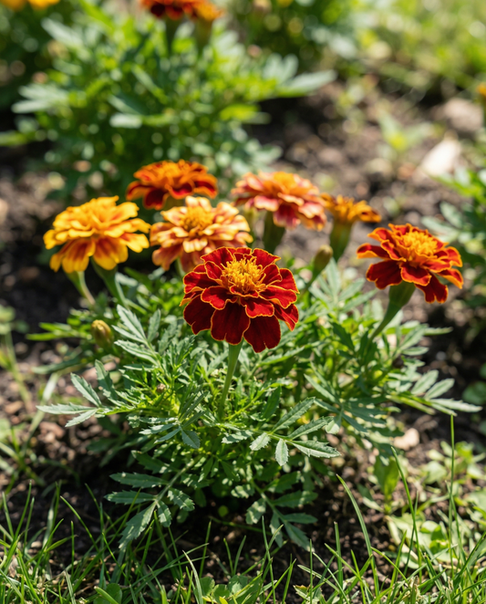 Fransk tagetes Bonita Mix (Tagetes patula) – frön för ettåriga blommor från SeedsChoice