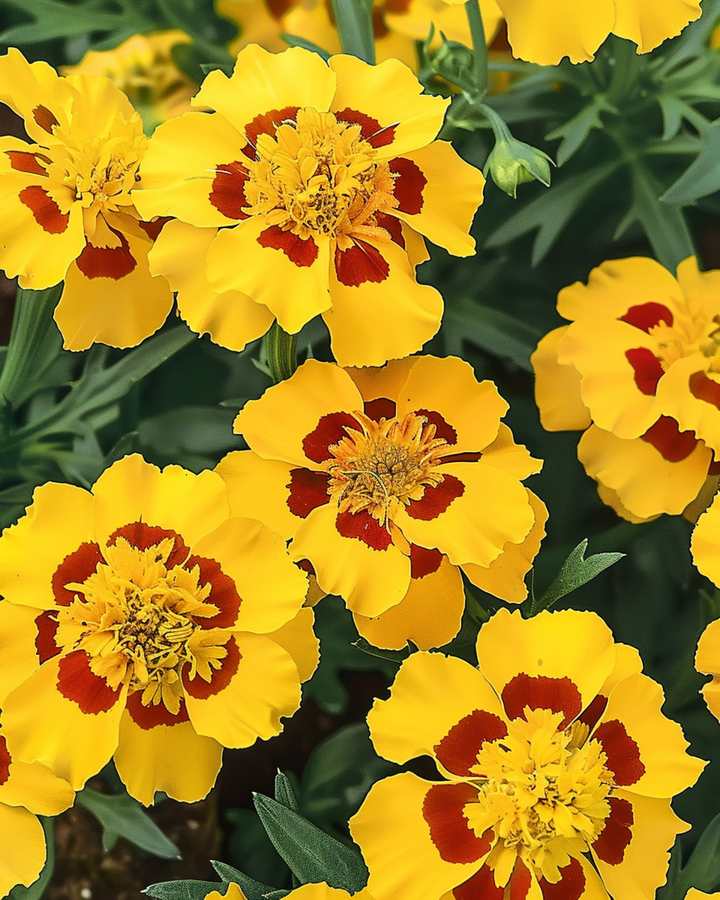 Franska ringblomma Naughty Marietta frön (Tagetes patula) – ettårig blomma