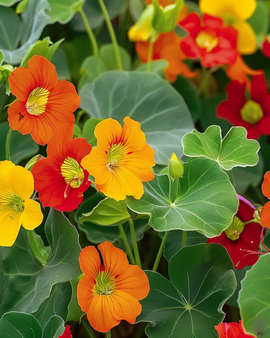 Krasse Tropaeolum majus ettårig blandning enkelblommiga frön