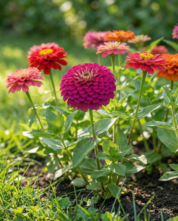 Dahlia Flowered (Zinnia elegans) – ettåriga blomsterfrön från SeedsChoice