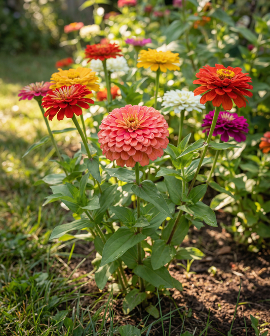 Giants Of California Mixed Colors (Zinnia elegans) – frön för ettårig blandning från SeedsChoice