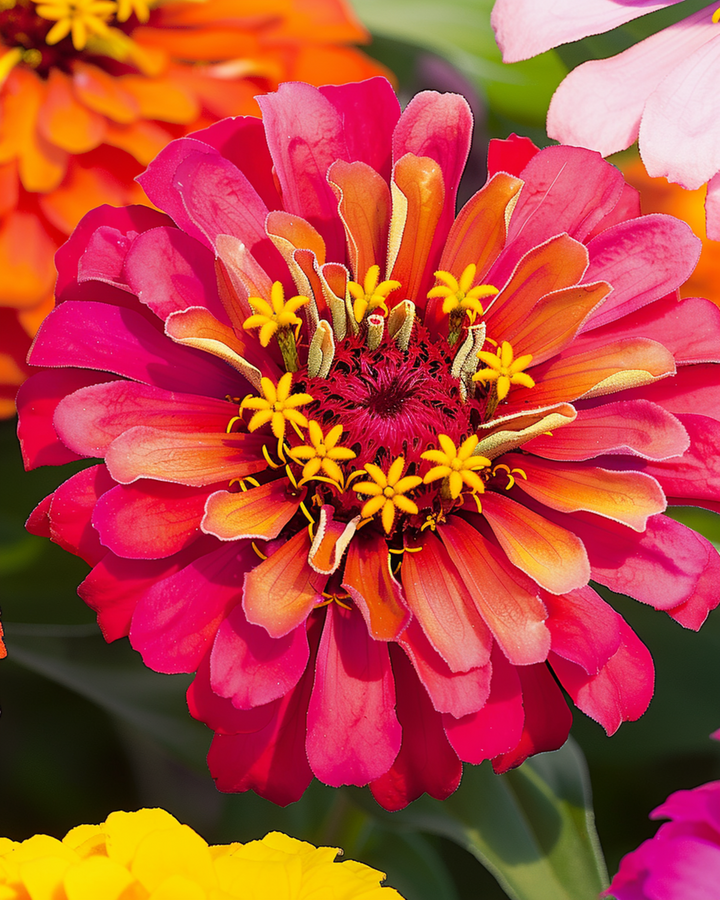Chrysanthemum Flowered Mix frön (Zinnia elegans) – ettårig blomma