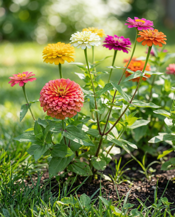 Chrysanthemum Flowered Mix (Zinnia elegans) – ettåriga blomsterfrön från SeedsChoice