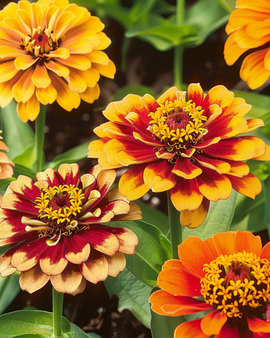 Zinnia Persian Carpet frön Zinnia Haageana ettårig