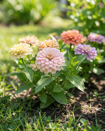 Thumbelina Dwarf Mixed (Zinnia elegans) – frön för ettårig blandning från SeedsChoice