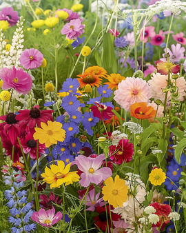 Snittblomfrön ettårig mix 60–80 cm höjd