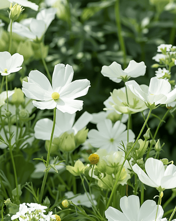 White Summer Mix Shades 20 till 80 cm frön – ettårig blomma