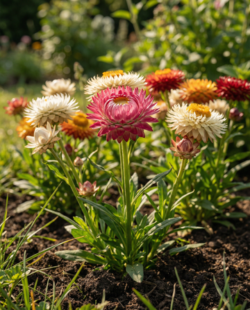 Everlasting Mix för torkning och snittblommor – ettåriga blomsterfrön från SeedsChoice