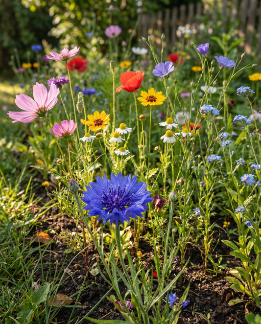 Vildblommsblandning 5 g förpackning (Linum usitatissimum) – ettåriga blomsterfrön från SeedsChoice
