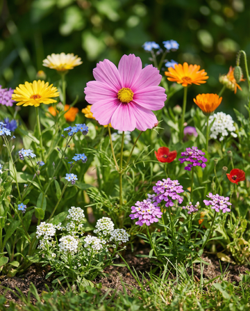 Biblandning lågväxande blandning – ettåriga blomsterfrön från SeedsChoice