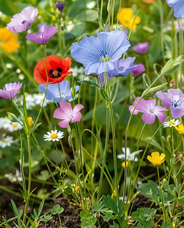 Vildblommsblandning 10 g (Linum usitatissimum) – ettåriga blomsterfrön från SeedsChoice