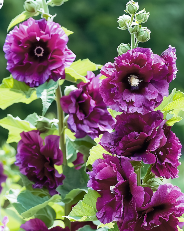 Stockrosfrön Chater's Deep Purple (Alcea rosea) – tvåårig