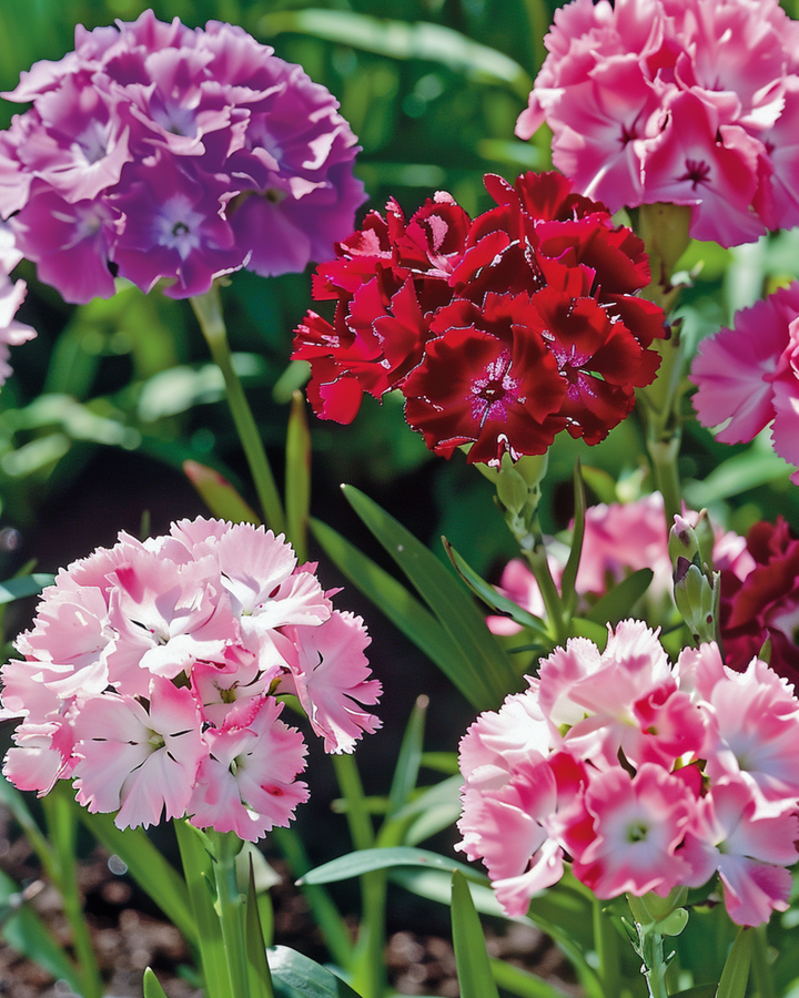 Frön av borstnejlika Double Mix (Dianthus barbatus) – tvåårig blomma