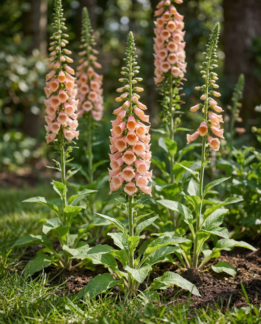 Apricot Beauty (Digitalis purpurea) – tvååriga blomsterfrön från SeedsChoice
