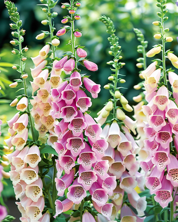 Blandade färger 140 cm horti tops frön (Digitalis purpurea) – tvåårig blomma