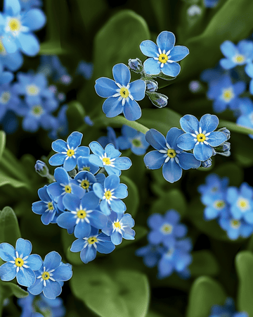 Forget-Me-Not Blue Ball frön (Myosotis alpestris) – tvåårig