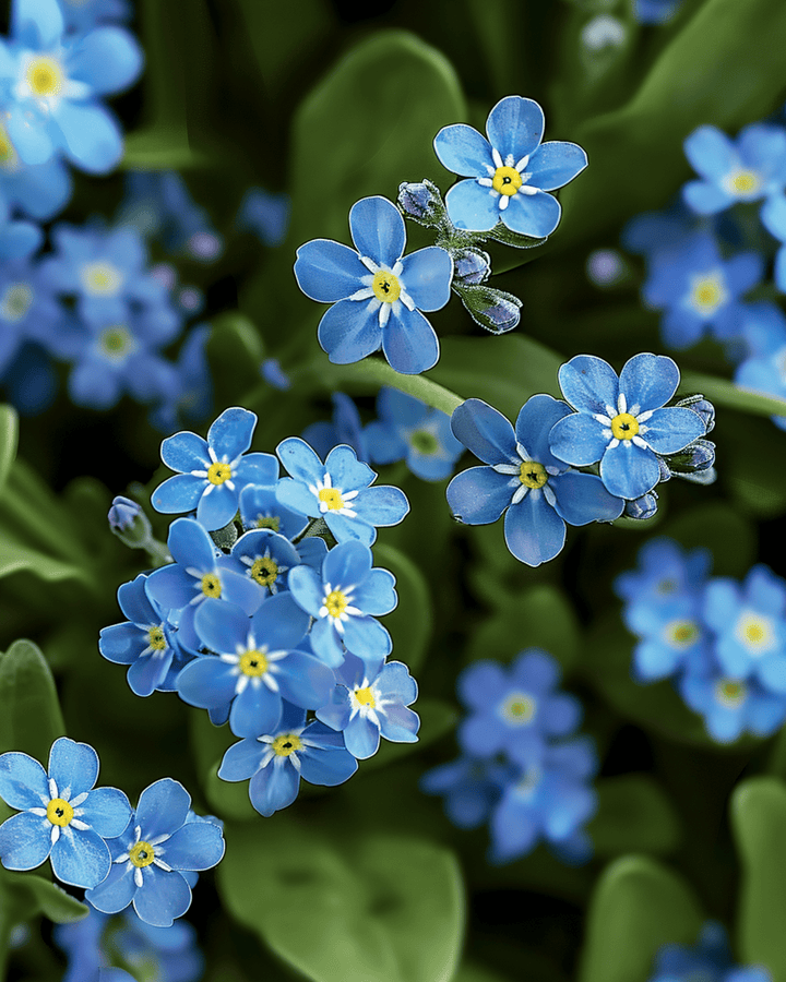Forget-Me-Not Blue Ball frön (Myosotis alpestris) – tvåårig