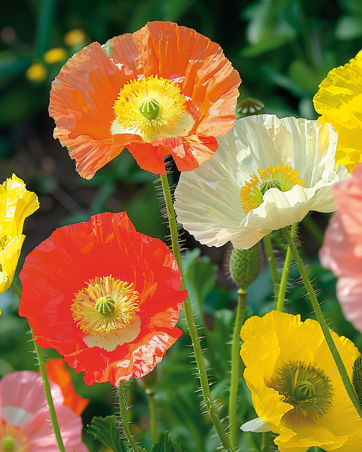 Island Poppy Mix-frön (Papaver nudicaule) – tvåårig blomma