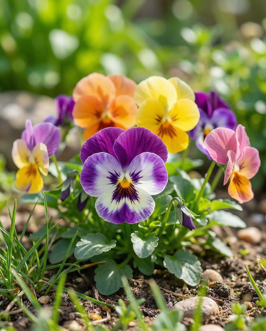 Pensé Trimardeau Mixed (Viola wittrockiana) – frön till tvååriga blommor från SeedsChoice