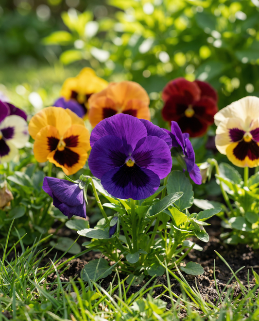 Pensé Swiss Giants Mixed (Viola wittrockiana) – tvååriga blomfrön från SeedsChoice