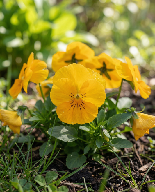 Pensé Coronation Gold (Viola wittrockiana) – frön för tvååriga blommor från SeedsChoice