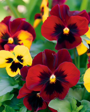 Styvmorsviol Red Wing frön (Viola wittrockiana) – tvåårig blomma