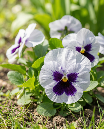 Pensé Silverbride (Viola wittrockiana) – tvååriga blomfrön från SeedsChoice