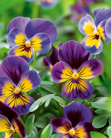 Johnny Jump Up frön (Viola cornuta) – tvåårig blomma