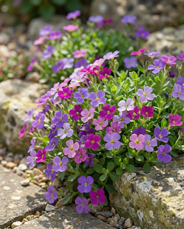 Rock Cress Purple Mix (Aubrieta hybrida) – fleråriga blomsterfrön från SeedsChoice