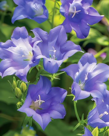 Blå frön (Campanula carpatica) – flerårig blomma
