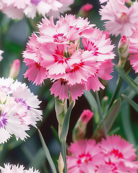 Trädgårdsnejlika frön Dianthus plumarius perenn Spring Beauty Mix