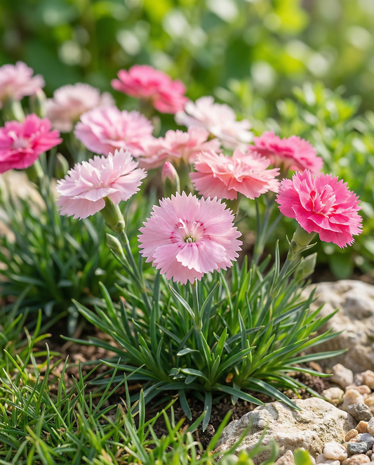 Trädgårdsnejlika Spring Beauty (Dianthus plumarius) – perenna blandningsfrön från SeedsChoice