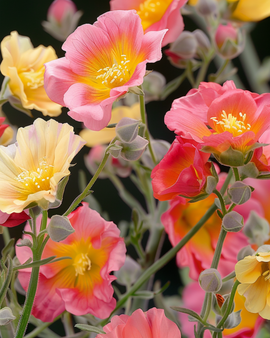 Solvindafrön Helianthemum Mutabile flerårig blandade färger