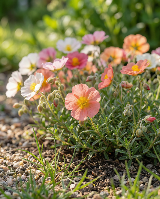 Solvinda i blandade färger (Helianthemum mutabile) – flerårig blandning från SeedsChoice