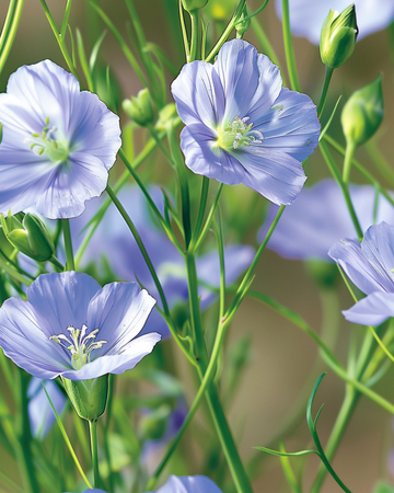 Blå lin frön (Linum perenne) – flerårig blomma