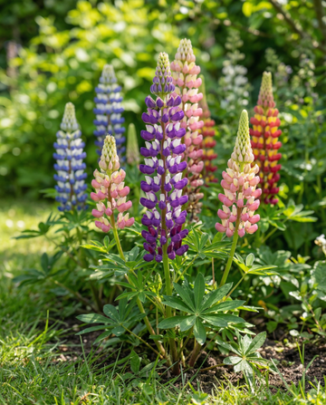 Lupin Russell Hybrids Mixed (Lupinus polyphyllus) – fleråriga blomsterfrön från SeedsChoice