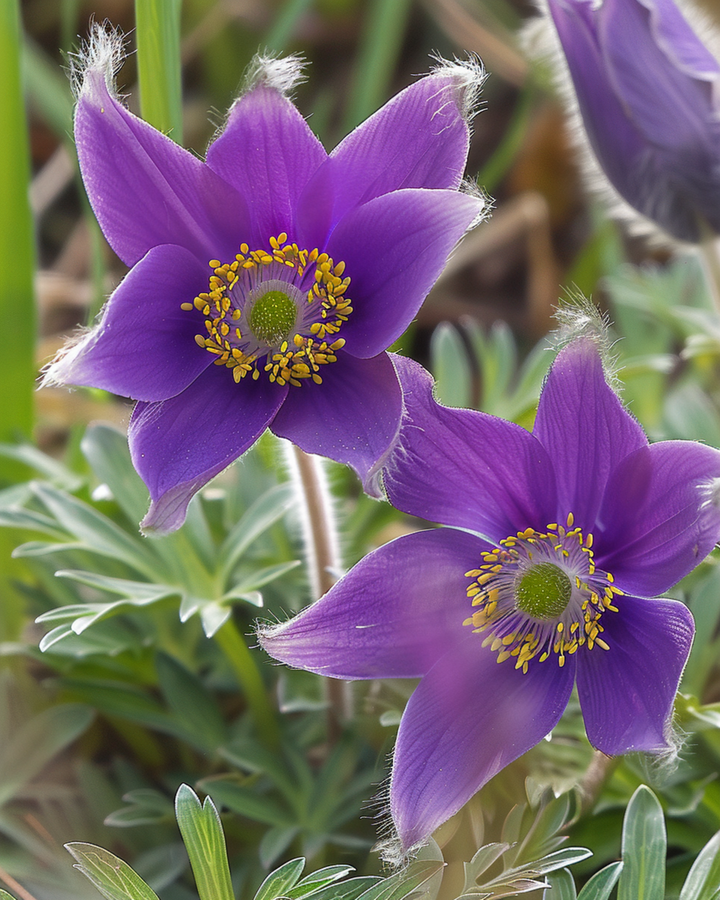 Backsippafrön (Pulsatilla vulgaris) – perenn blomma