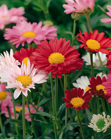 Pyrethrum Robinsons Giants frön (Tanacetum coccineum) – flerårig blandning
