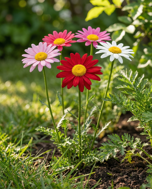 Pyrethrum Robinsons Giants (Tanacetum coccineum) – frön för flerårig blandning från SeedsChoice