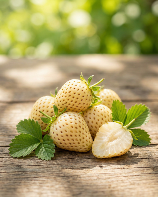 Alpinjordgubbe Yellow Cream (Fragaria vesca) – perennafrön från SeedsChoice