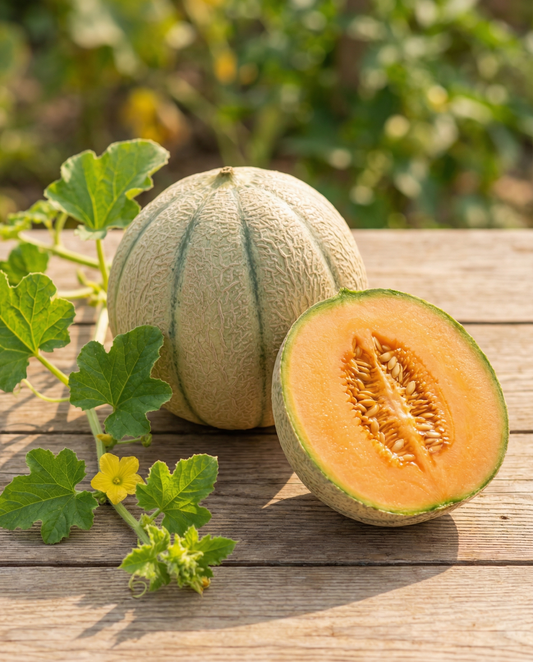 Charentais-melon (Cucumis melo) – ettåriga grönsaksfrön från SeedsChoice