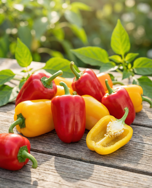 Minipaprika Tinkerbell F1 Mix (Capsicum annuum) – ettåriga grönsaksfrön från SeedsChoice