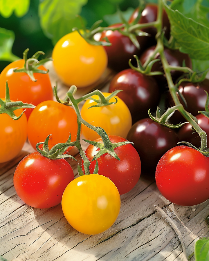 Körsbärstomat Mix 4 Sorter frön (Solanum lycopersicum) – ettårig grönsak