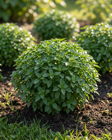 Krukbasilika Bascuro Dark Green (Ocimum basilicum) – ettåriga örtfrön från SeedsChoice