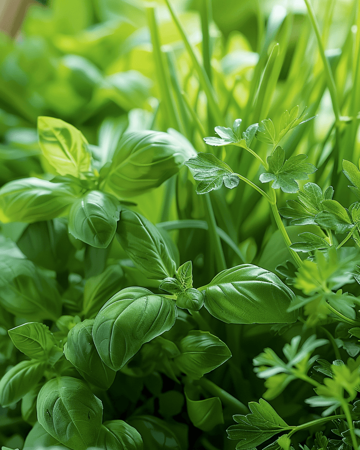 Blandning Kulinarisk Blend Basilika Persilja Gräslök Rucola Krasse frön – ettårigt örtkrydda