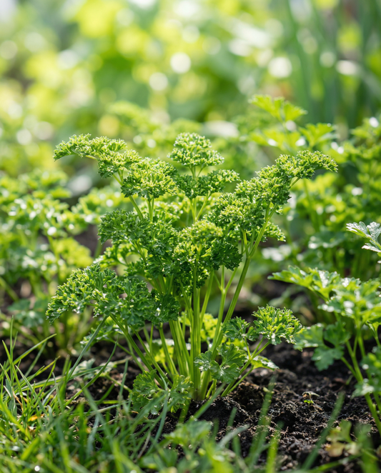 Krusbladig persilja Bravour (Petroselinum crispum) – ettåriga örtfrön från SeedsChoice