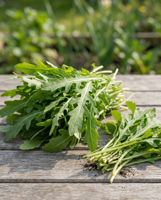 Ruccola raket (Eruca sativa) – ettåriga grönsaksfrön från SeedsChoice