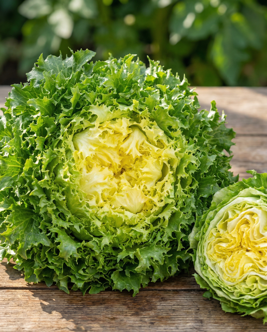 Krullsallat De Meaux frisée-typ (Cichorium endivia) – ettåriga grönsaksfrön från SeedsChoice